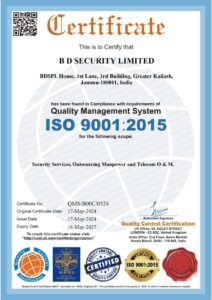 Accreditation & Certifications BD One Security