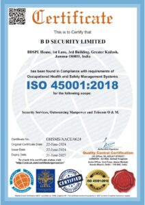Accreditation & Certifications BD One Security