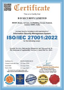 Accreditation & Certifications BD One Security